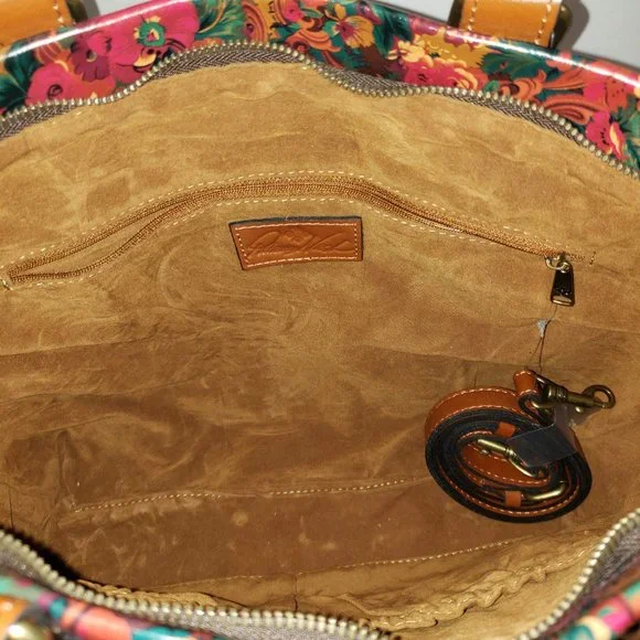 NWT Patricia Nash Leather Rustic Nature Collection Handbag Tote - Picture 12 of 14